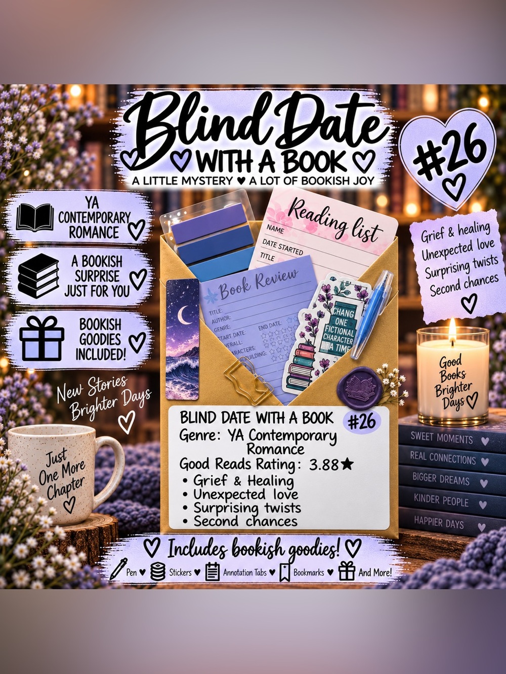 Blind Date With A Book #26 - YA Contemporary Romance Book & Accessories